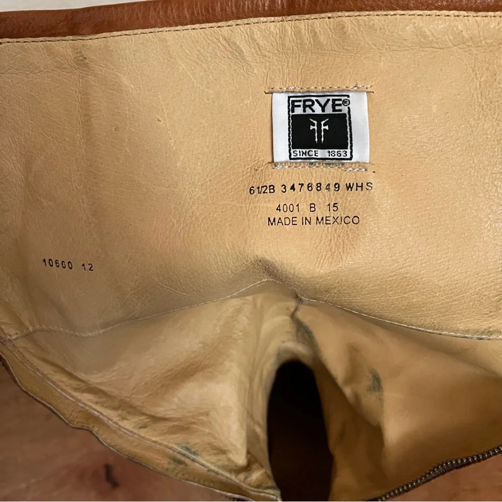Frye Phillip Harness Boot- Cognac- Size 6.5 B